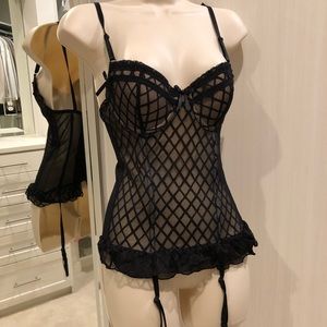 Sophie B size small black teddy nightgown.